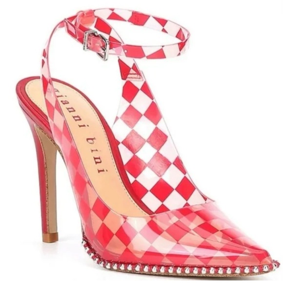 Gianni Bini Shoes - Gianni Bini Renatay Clear Checkered Heels